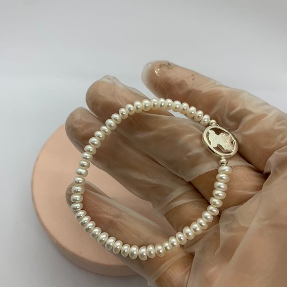 TOUS Bracelet Camille Bracelet in Silver with Pearls Women Bracelet Jewelry - Picture 5 of 6